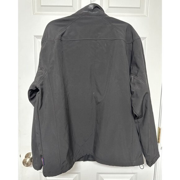 Free Country Jacket Men 2XL Black Softshell Lined Wind Water Full Zip NWT - Picture 5 of 8
